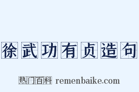徐武功有贞造句是什么意思的图片
